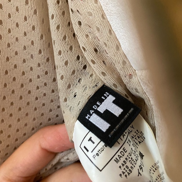 Versace Leather Jacket Off white color with zippers - Picture 11 of 16